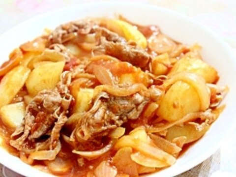 しゃぶしゃぶ肉とジャガイモのトマト煮 レシピ 作り方 By 手作り大好き さくら 楽天レシピ しゃぶしゃぶ肉とジャガイモのトマト煮 レシピ 作り方 By 手作り大好き さくら 楽天レシピ
